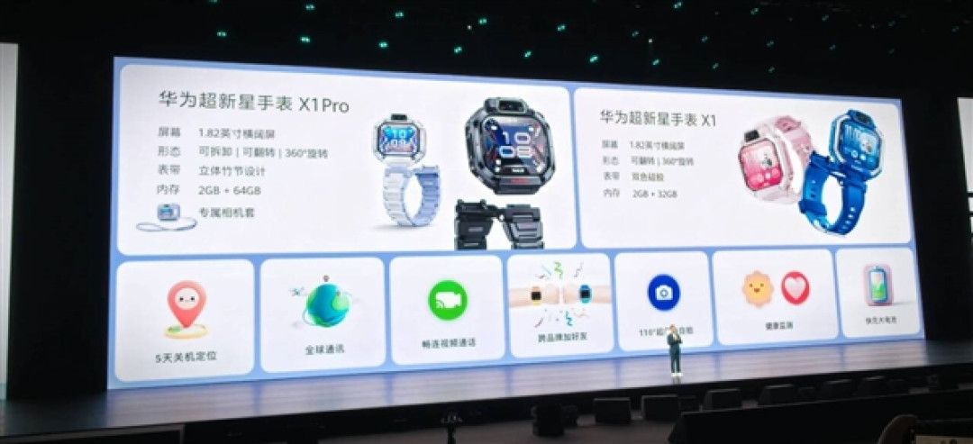儿童必备神器！华为超新星手表X1系列发布：5天关机定位 1598元起