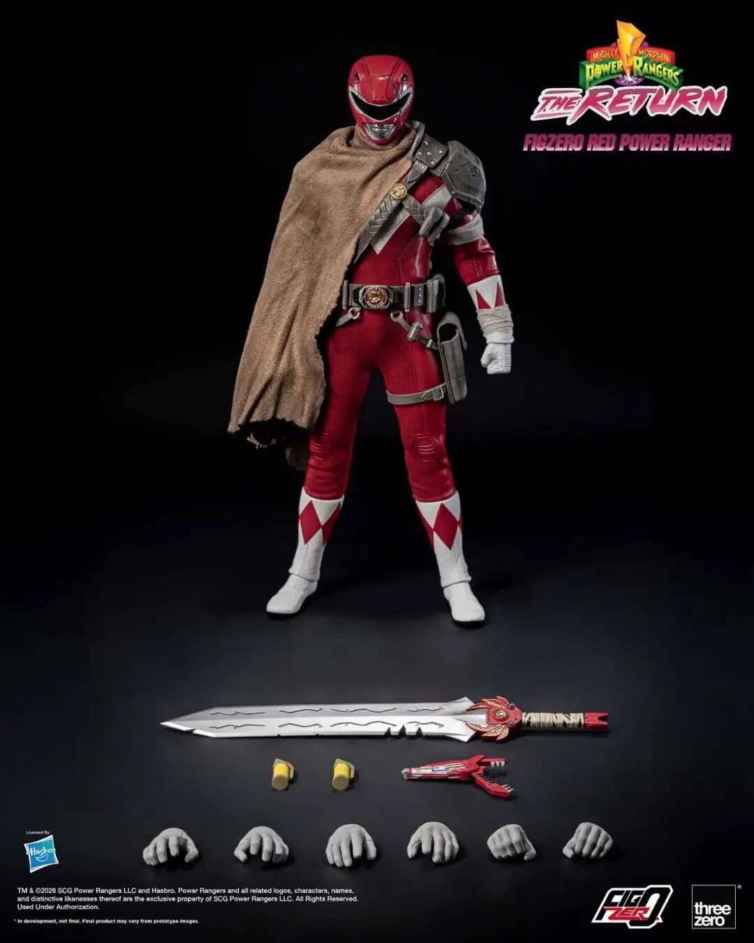 threezero 1/6 恐龙战队红衣战士可动人偶公布