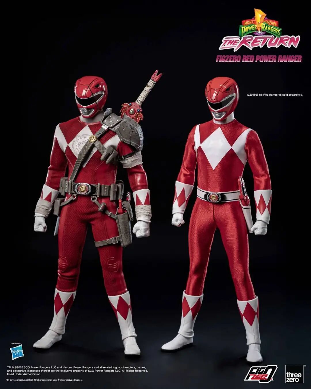 threezero 1/6 恐龙战队红衣战士可动人偶公布
