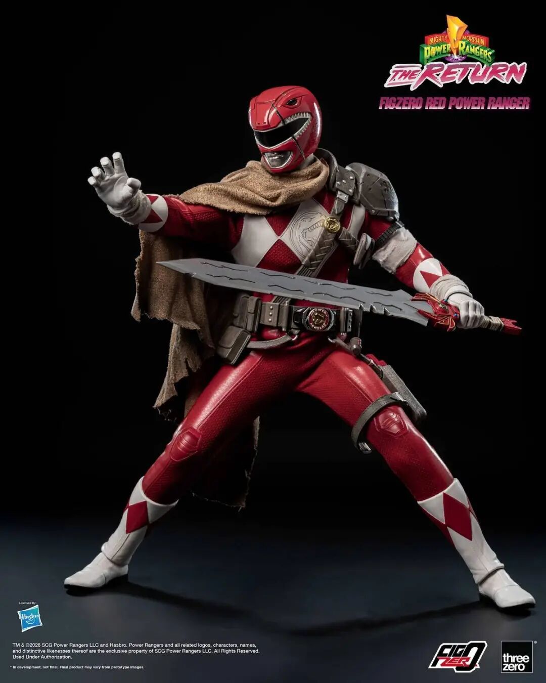 threezero 1/6 恐龙战队红衣战士可动人偶公布