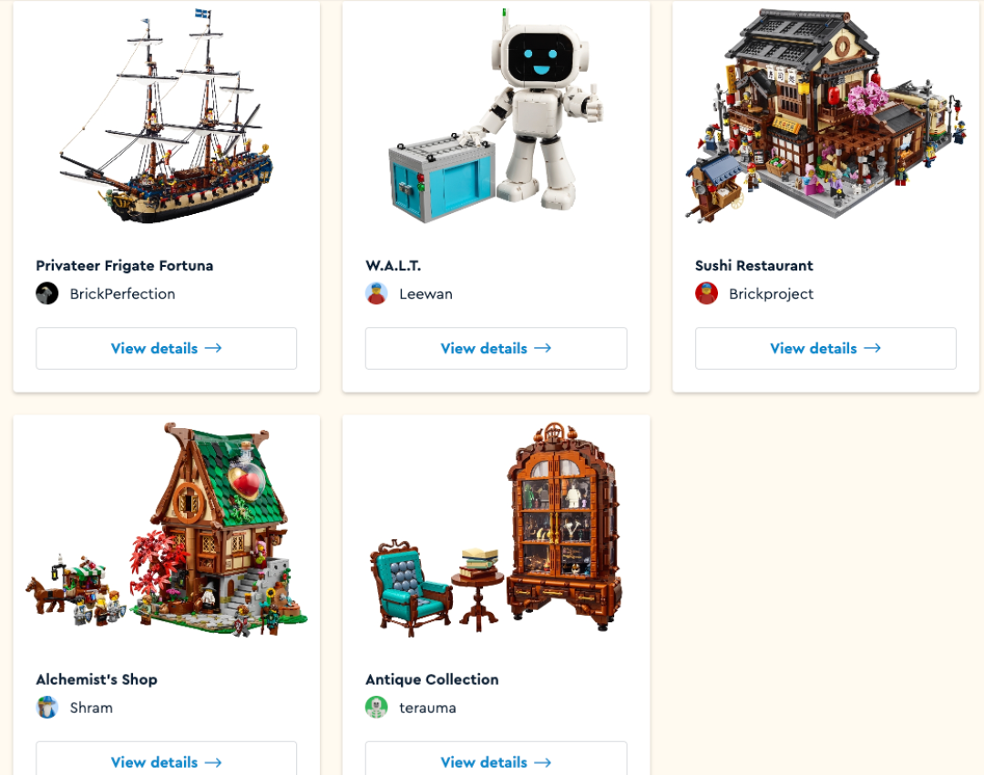 Bricklink第八轮设计师计划作品 6月9日开启预售