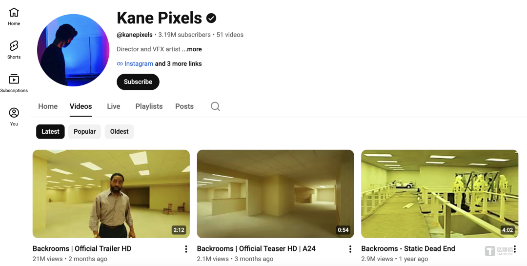 凯恩·帕森斯的YouTube频道上是大量个人风格化作品，怪诞不经又新奇可爱。