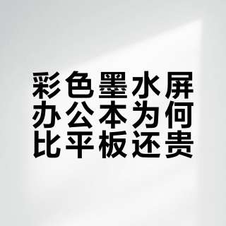 彩色墨水屏办公本为何比平板还贵？