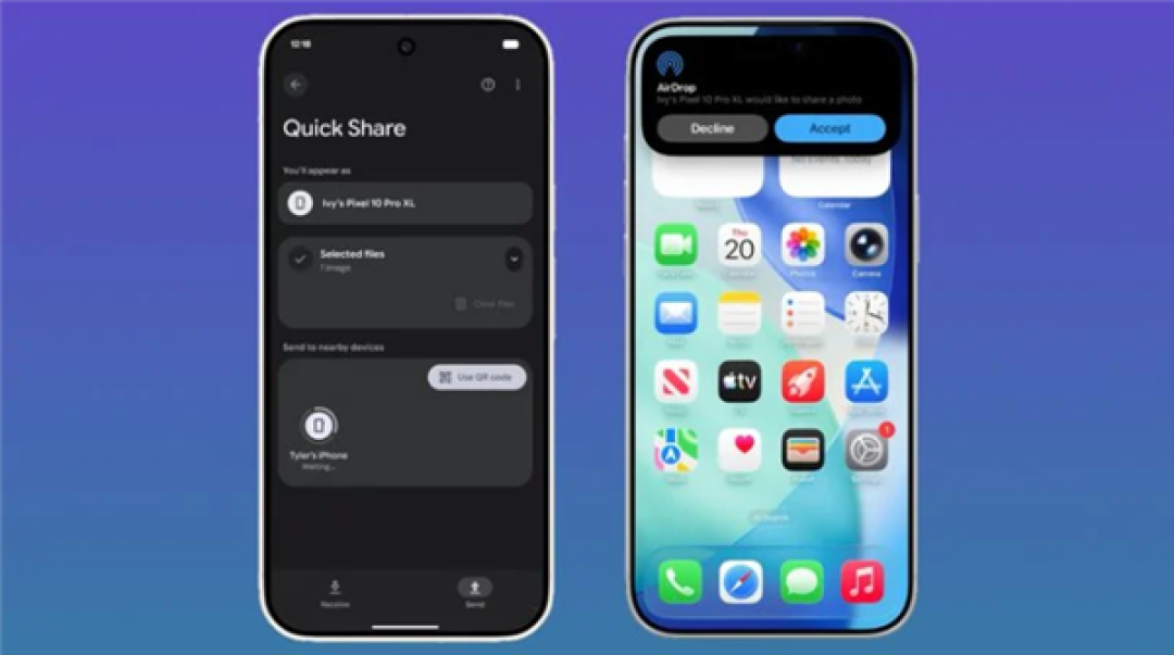 安卓iOS正式互通:小米、vivo、三星等支持与iPhone隔空投送
