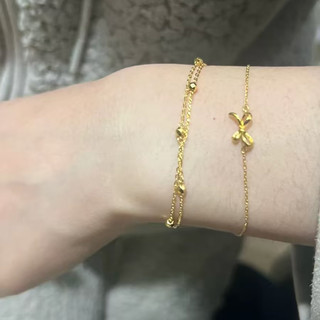 ✨周生生永系列爆闪足金双链蹦迪珠手链｜把星光戴在腕间
