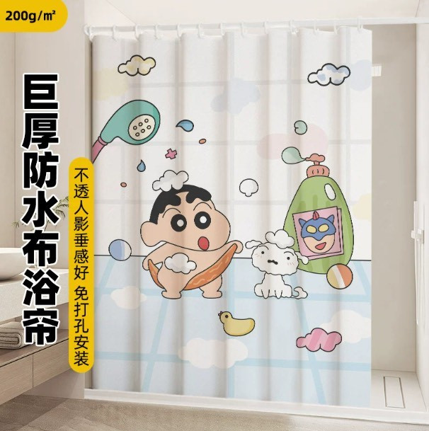 浴室秒变日式小清新，全靠这浴帘