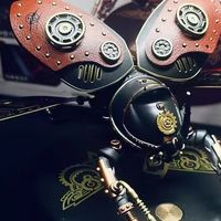 蒸汽朋克机械犀金龟摆件