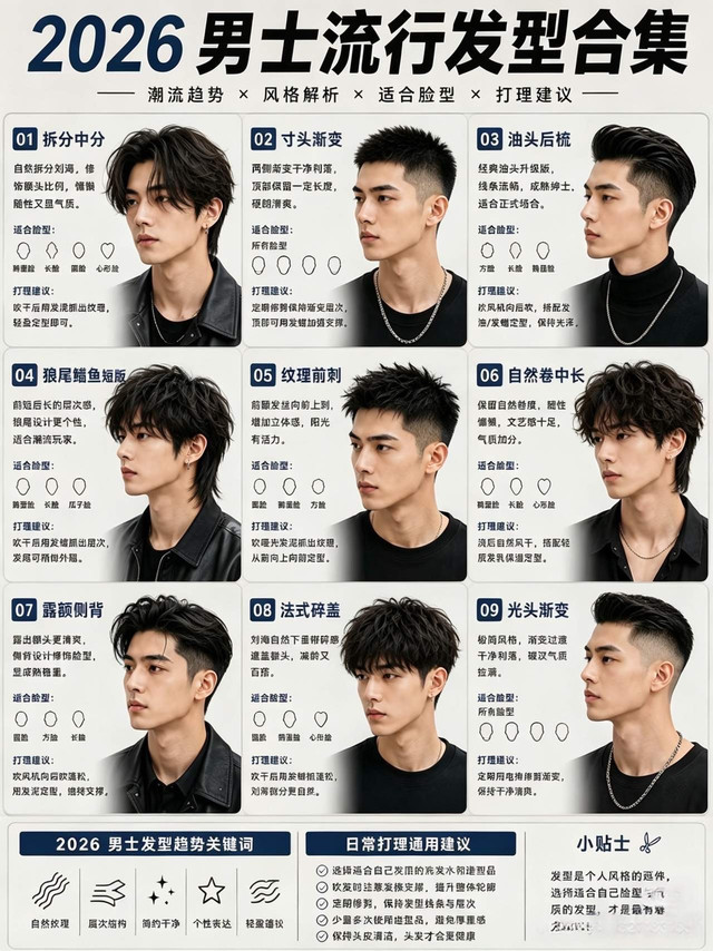 2026男士热门流行发型全解析