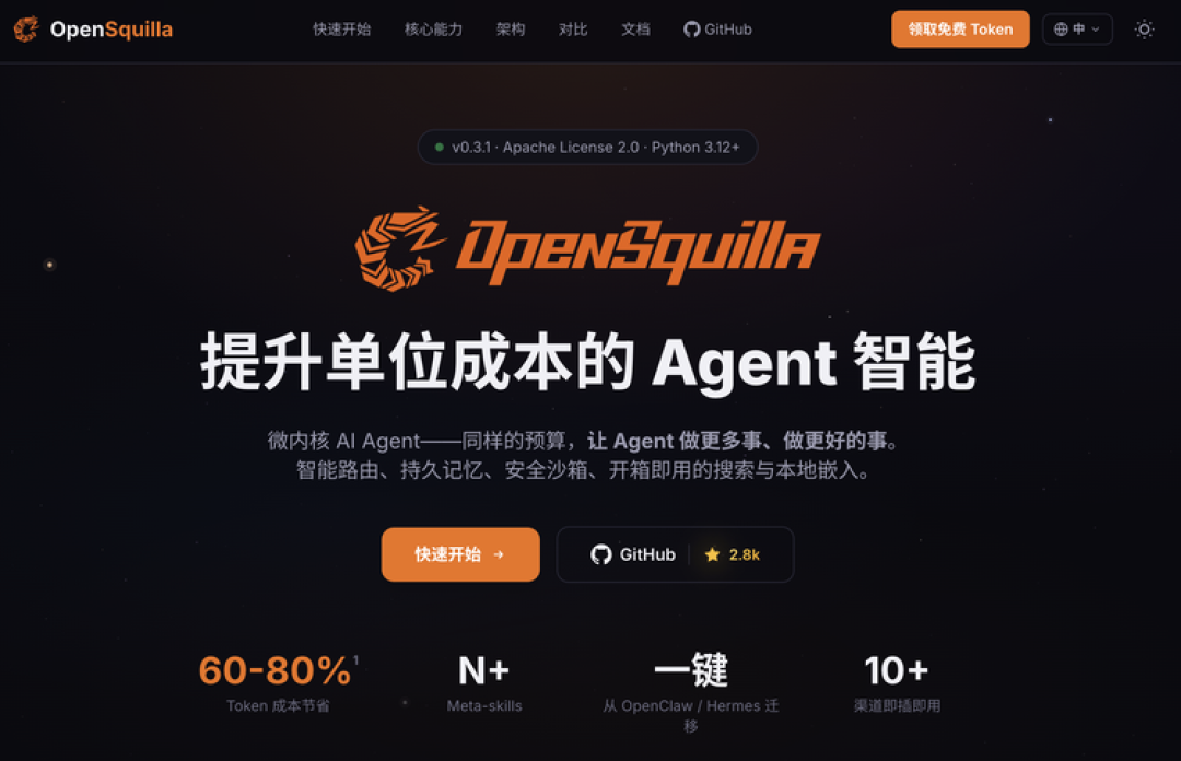 热门Harness项目OpenSquilla:拯救烧token烧到绝望的Agent们,估值1亿