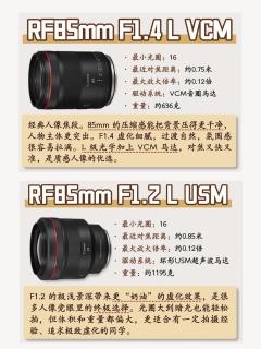 佳能RF六支人像镜头全梳理！新手进阶全覆盖