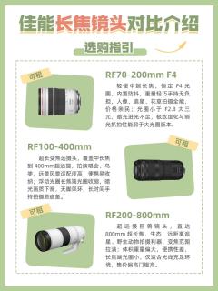 佳能全品类镜头选购指南！人像/风光/微距/长焦分档整理