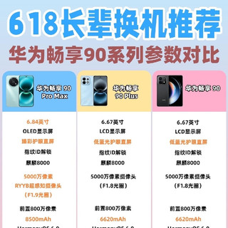 华为畅享90全系三款对比，给长辈换机不用纠结
