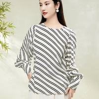 被问爆的真丝条纹长袖｜夏日舒服到不想脱