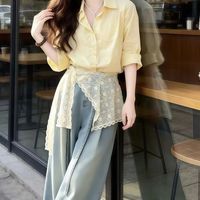 高个女生穿阔腿牛仔裤显高显瘦的关键细节
