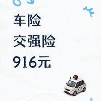 刚买了车险，只选了交强险916元
