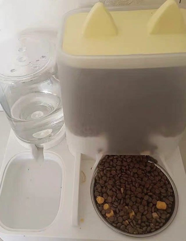 多功能猫碗：自动喂食饮水
