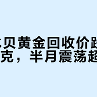 深圳水贝黄金回收价跌破900元/克，半月震荡超26%