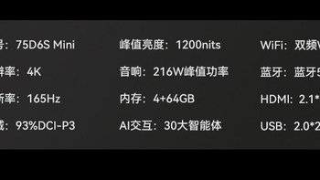 📺跌破底价 仅限今日-长虹电视85D6S Mini今日到手价4399