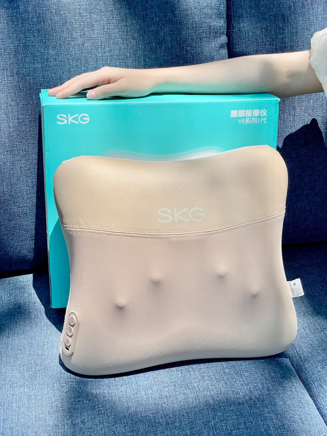 守护老爸腰椎✨SKG V5按摩腰靠居家车载两用