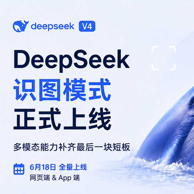 DeepSeek识图模式正式上线，多模态能力补齐最后一块短板