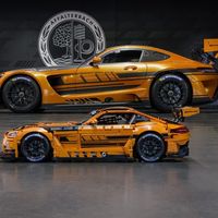 5466片还原AMG GT3！1:8积木神作能升降换胎还能联动转向