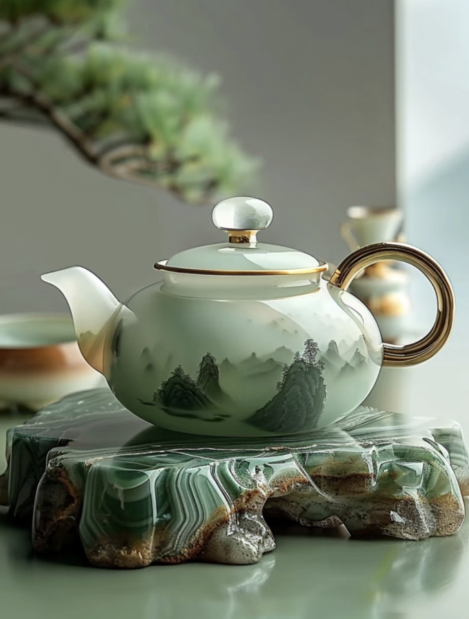 金镶玉茶具