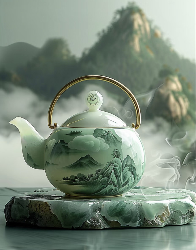 金镶玉茶具