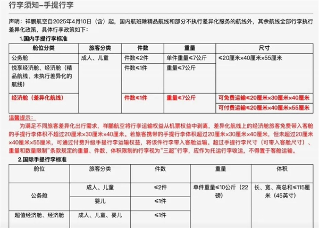 20寸行李箱不能免费登机了!人民网发文详解