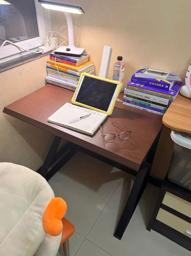 家用书桌电脑桌靠墙一体现代简约学习桌