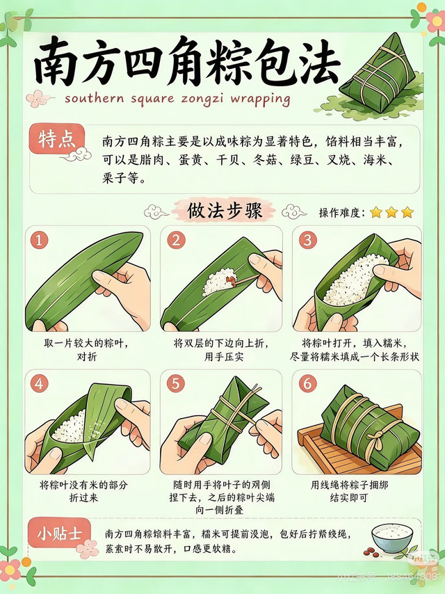 黑米蜜枣粽制作详解