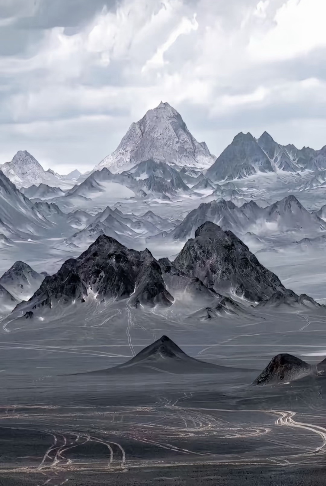 青海黑独山:一幅由天地挥毫的巨幅水墨画卷