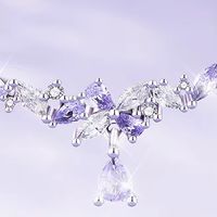 轻奢紫藤花项链，幸福自来