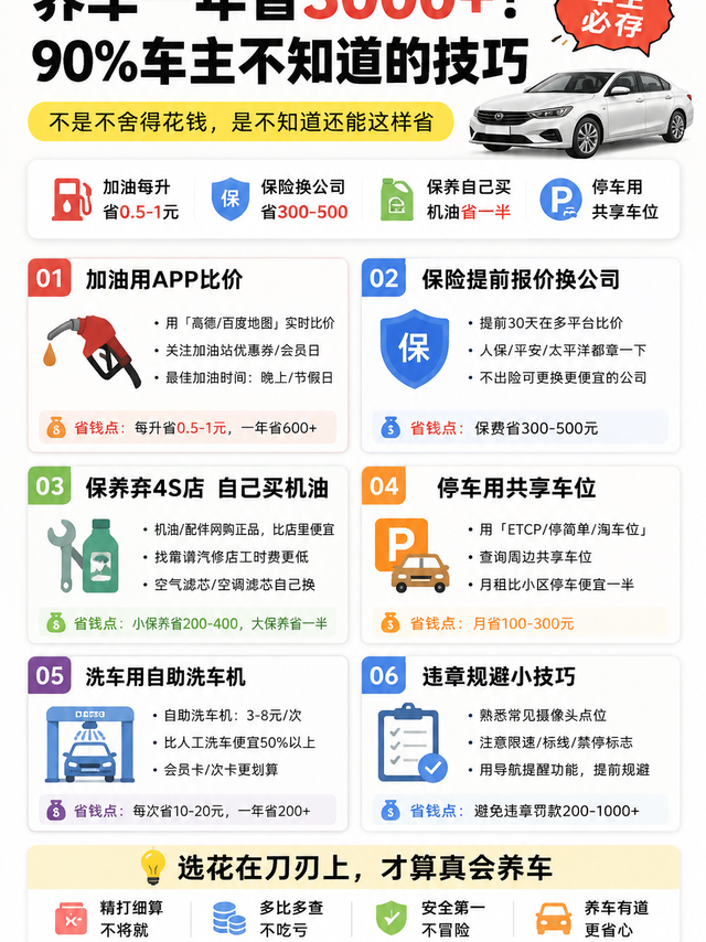 养车一年省3000+？这6个隐藏技巧90%的车主不知道
