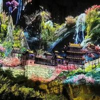 1500年悬空寺首次点亮夜间模式，吉尼斯世界纪录认证的崖壁光影秀有多震撼