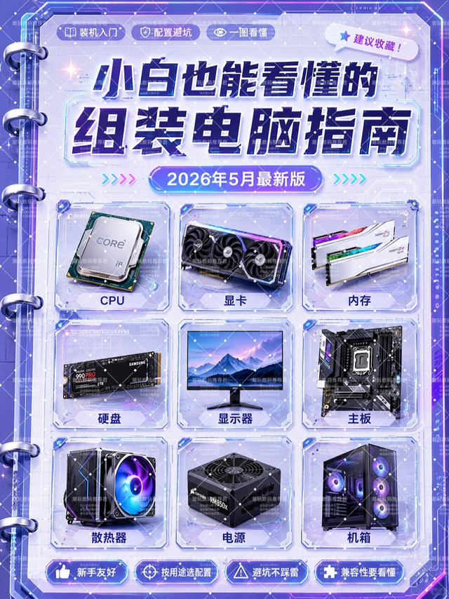 2026最新装机实测！照着这份清单抄配置，小白装机一次点亮零翻车