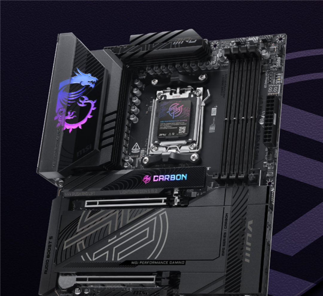 微星MPG X870E CARBON MAX WIFI暗黑主板首发2999元：全新PinSafe设计避免装机划伤