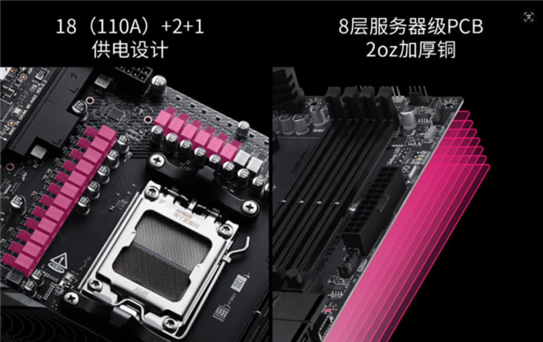 微星MPG X870E CARBON MAX WIFI暗黑主板首发2999元：全新PinSafe设计避免装机划伤
