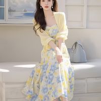 夏日温柔穿搭✨一件碎花两件套，承包四季浪漫与松弛🫧
