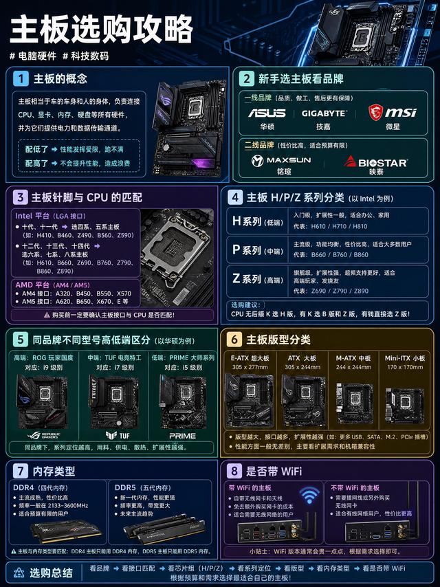 装机小白主板选购全指南｜再也不会买错浪费预算