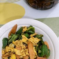 大厨不外传的青椒火腿鸡蛋做法,多做一步酸辣入味,上桌秒扫光
