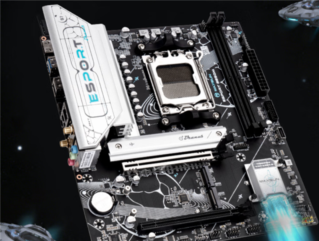 铭瑄MS-eSport B850M WIFI6E主板首发849元：8+2+1相供电、“冰蓝星环”外观