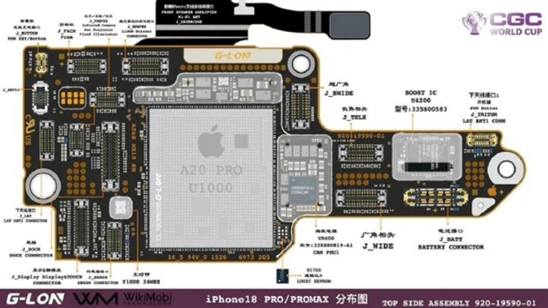 苹果iPhone 18 Pro系列主板图：私自扩容手机要报废、为散热双层设计被弃