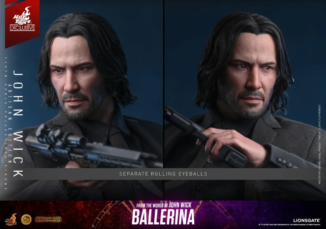 Hottoys 1/6《疾速追杀：芭蕾杀姬》约翰・威克 植发限定版