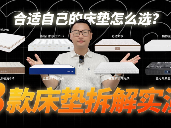 【拆解+实测8款床垫】怎样买到适合自己的床垫推荐？床垫怎么选？