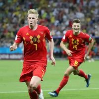 4-1!德凯特拉雷2球1助主宰比赛,三支东道主首次全军覆没比利时晋级八强
