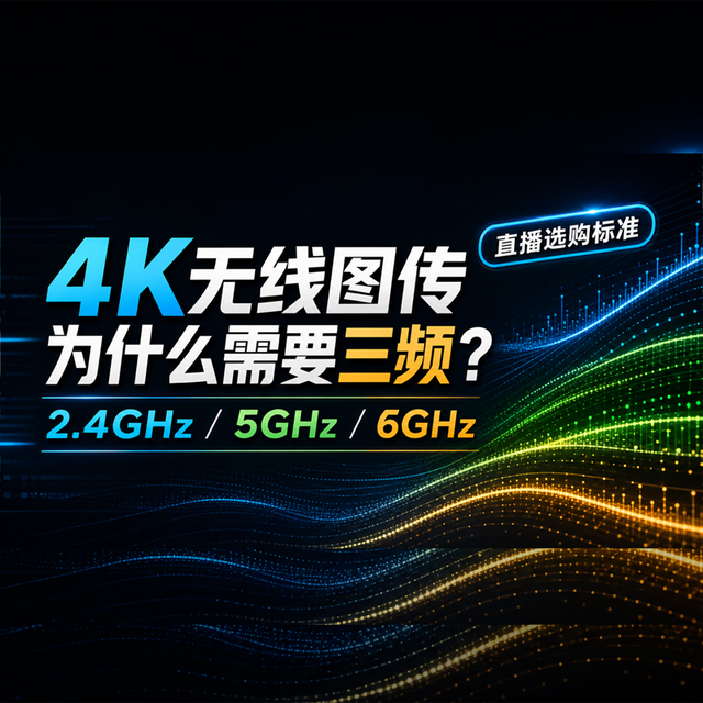 4K无线图传为什么需要三频？2.4GHz/5GHz/6GHz原理与直播选购标准