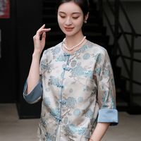 STJING真丝宋锦兰庭丝菊对襟外套实测｜一件能穿很多年的中式底气