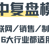 值！6大行业通用年中复盘思维导图模板，直接改数据就能用