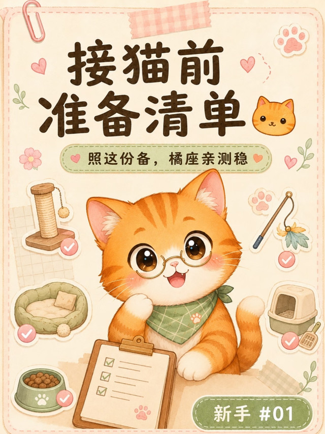 新手接猫保姆级指南｜过来人血泪总结，准备到位少踩九成坑