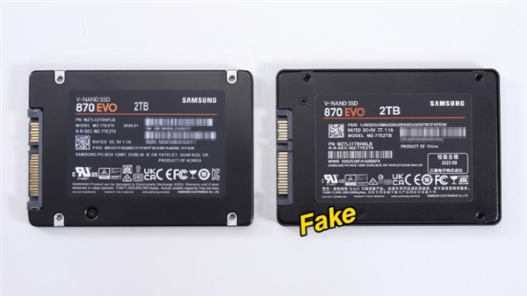 三星870 EVO写入120GB就报废!拆开才发现是假货:Windows都被骗了